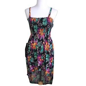 CANDY COUTURE VIBRANT FLORAL MULTICOLOR DRESS SMALL